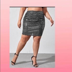 Shein sequin high waisted skirt